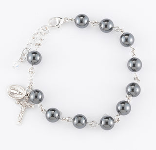 Genuine Hematite Rosary Bracelet 1