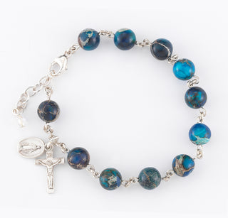 Aqua Finest Austrian Crystal Faceted Cube Bracelet