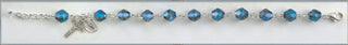 Metallic Sapphire Tin Cut Crystal Bracelet