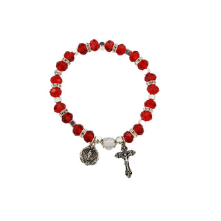 Ruby Stretch Rosary Bracelet
