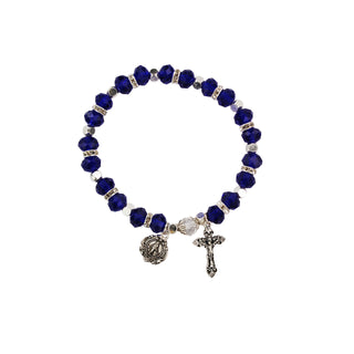 Dark Amethyst Rosary Bracelet