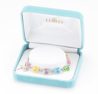 6mm Crystal Helix Rosary Bracelet