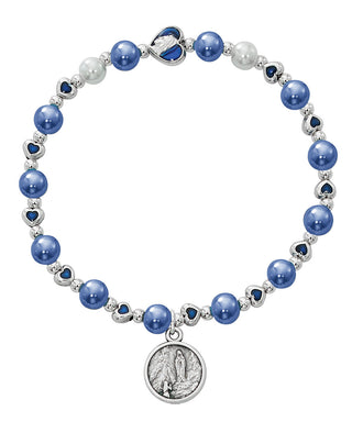 Blue Ceramic Stretch Bracelet