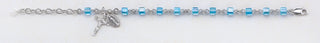 8mm Finest Austrian Crystal Flower Rosary Bracelet