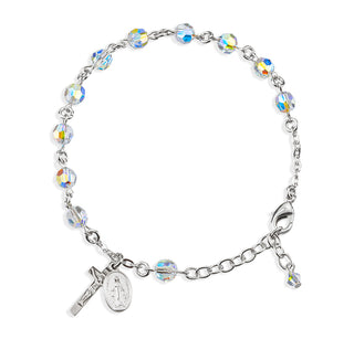 Aurora Round Faceted Finest Austrian Crystal Bracelet