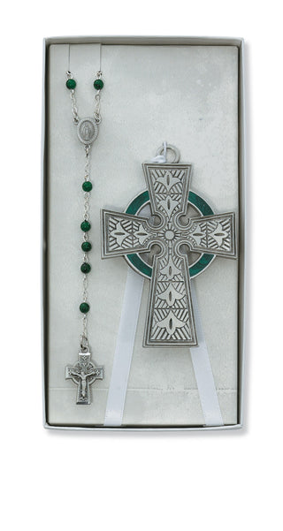 Celtic Crib Cross Rosary Set