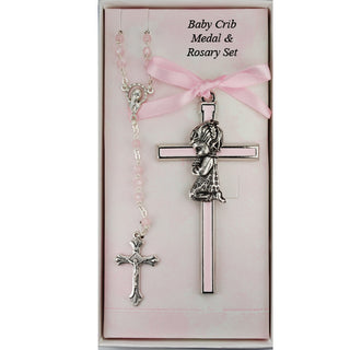 Girls Cross Rosary Set