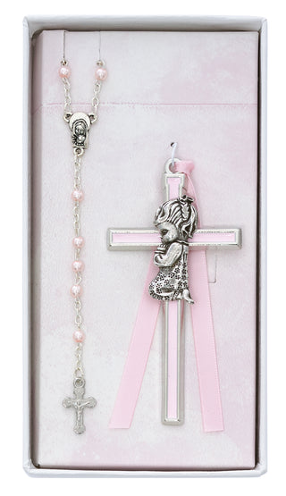 Girls Cross Rosary Set