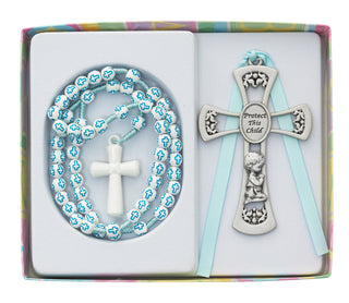 Boys Blue Cross Crib Medal Bs