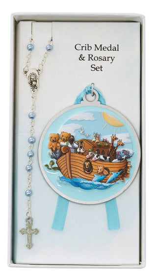 3D White Noah'S Ark Crib Medal