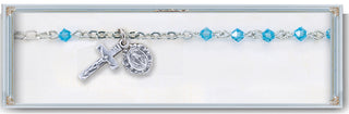 6mm Clear Crystal Swarovksi Rosary Bracelet