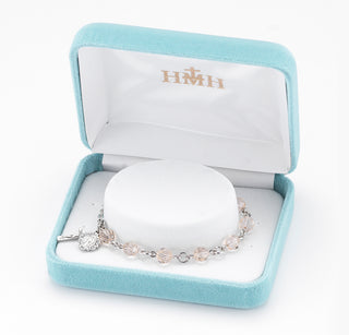 6mm Smoked Swarovksi Crystal Rosary Bracelet