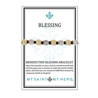 Benedictine Blessing Bracelets Black - Mixed Metals