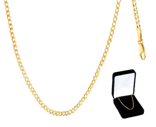 14K Gold Light Curb Chain with Lobster Claw Clasp - 20 inch