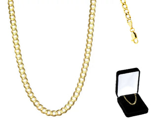 14K Gold Curb Chain with Lobster Claw Clasp - 20 inch