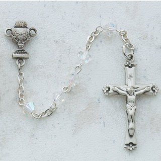 5MM Crystal Communion Rosary - SALE