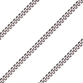 24-inch Rhodium Plate Curb Chain Endless