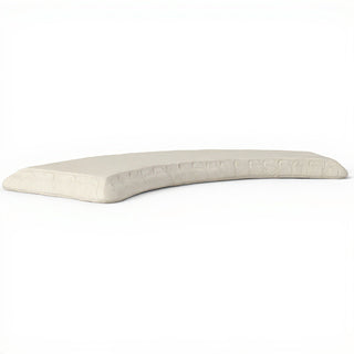 Curved Garden Bench Top — Antique White finish
