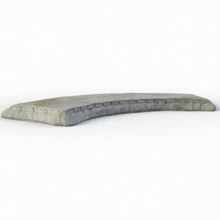 Curved Garden Bench Top — Mossy Green finish