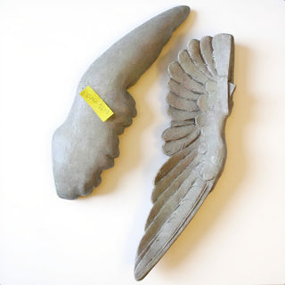 Upright Wings - 20-inch — Limestone finish