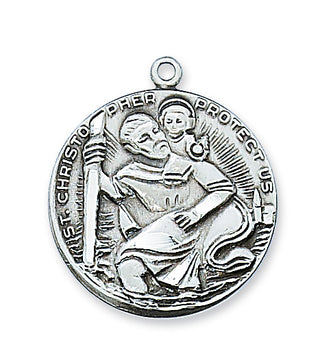 Pewter Christopher Medal boxed