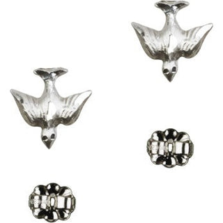 Sterling Silver Post Holy Spirit Earrings