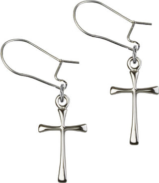 Sterling Silver Dangle Maltese Cross Earrings