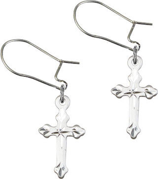 Sterling Silver Dangle Cross Earrings