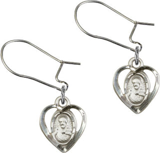 Sterling Silver Dangle Scapular Earrings