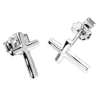Sterling Silver Cross and Earring