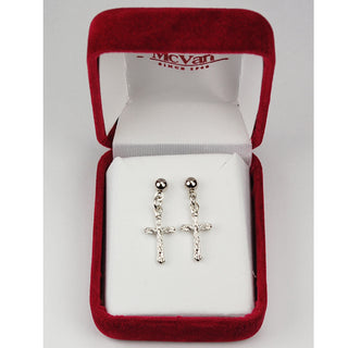 Rf Crucifix Earrings
