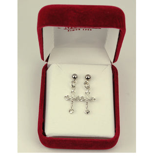 Rf Crucifix Earrings