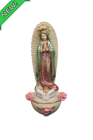 O.L. Guadalupe Holy Water Font in Color 10.5"