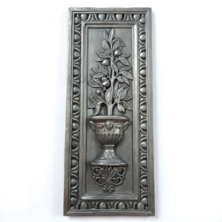 Lemon Tree Panel Wall Plaque - 37-inch — Aged Silver finish