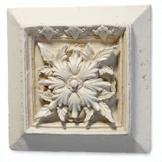 Seville Leaf Plaque Wall Plaque - 13-inch — Antique White finish
