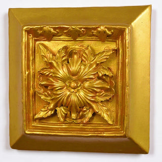 Seville Leaf Plaque Wall Plaque - 13-inch — Deep Gold finish