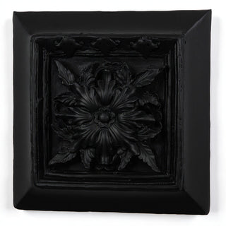 Seville Leaf Plaque Wall Plaque - 13-inch — Flat Black finish