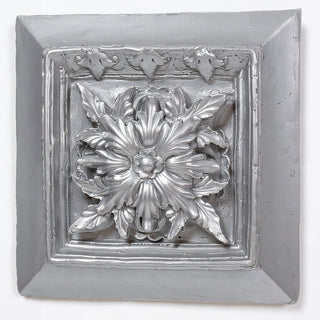 Seville Leaf Plaque Wall Plaque - 13-inch — Silver finish