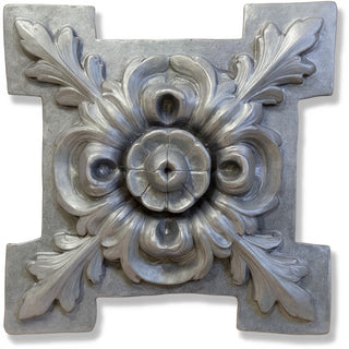 Rosette Fragment Wall Fragment — Antique Silver finish