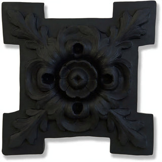 Rosette Fragment Wall Fragment — Flat Black finish