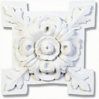 Rosette Fragment Wall Fragment — Flat White finish