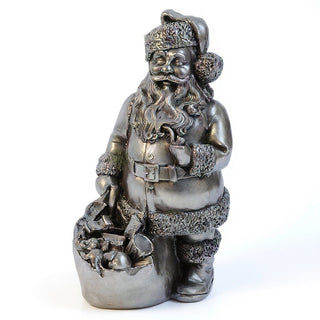 Santa Claus Figure - 19-inch — Antique Silver finish