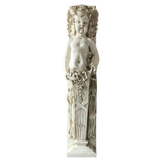 Wall-mounted angel figure with folded wings, fiberglass resin, 29 inches tall — alternate view