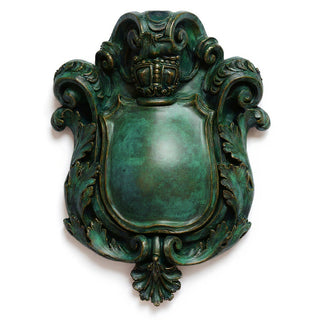 Knickerbocker Crest Wall Plaque - 30-inch — Green Bronze finish