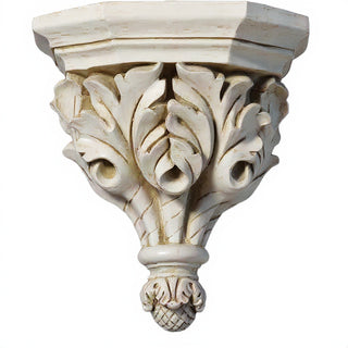 Oak Leaf Bracket - 14-inch — Antique White finish