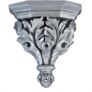 Oak Leaf Bracket - 14-inch — Silver finish