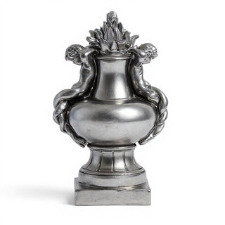 Cherub Siren Urn Planter - 14-inch — Antique Silver finish