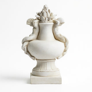 Cherub Siren Urn Planter - 14-inch — Antique White finish