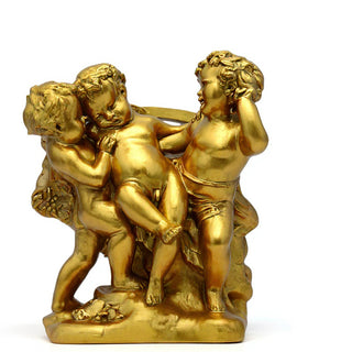 Franciscan Cherubs Statue - 23-inch — Antique Gold finish