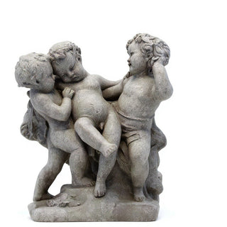 Franciscan Cherubs Statue - 23-inch — Antique Stone finish